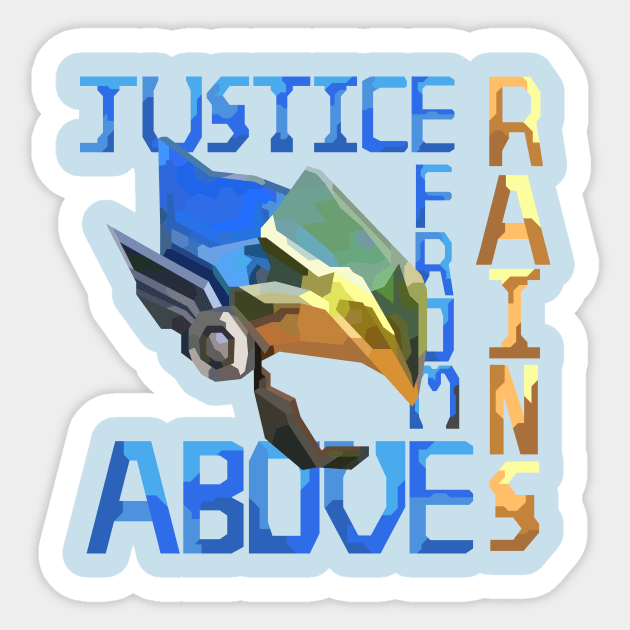 Justice Rains From Above - Pharah Overwatch Sticker by No_One